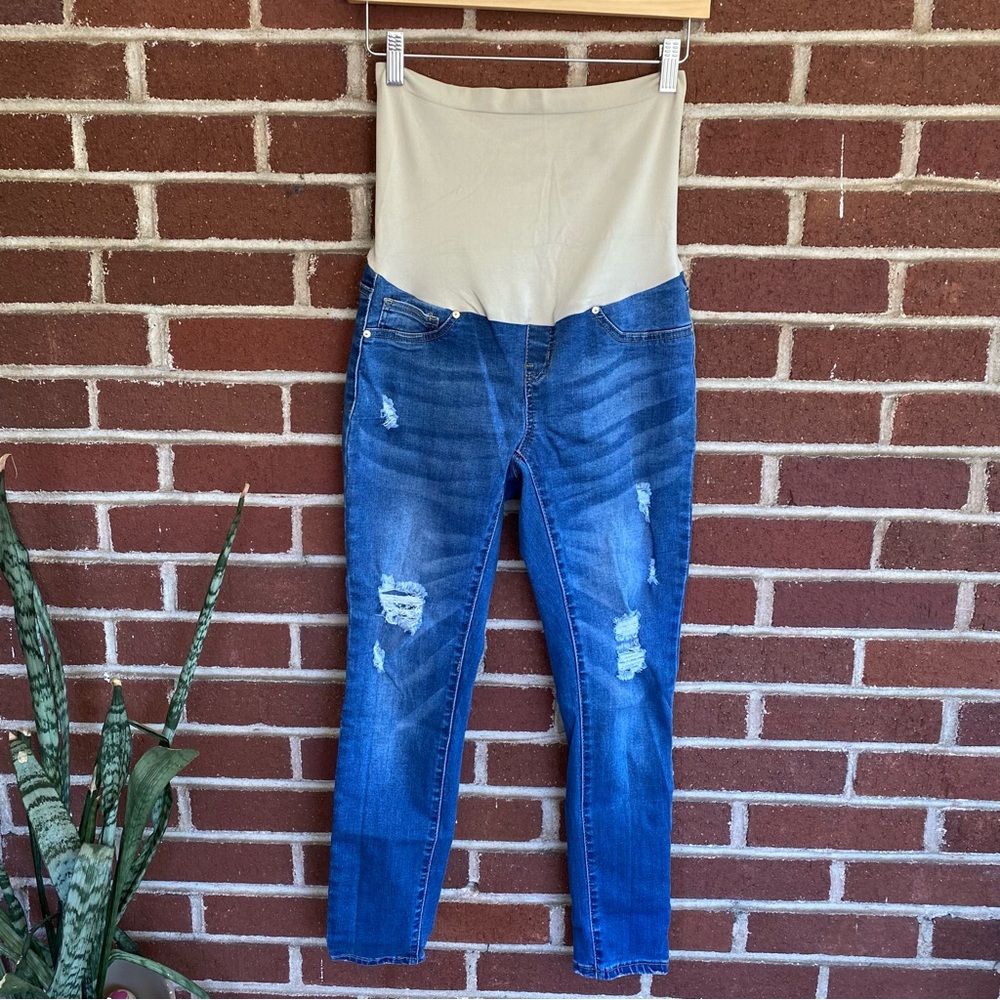 Blue Savvy Maternity Stretch Denim w/ Belly support Size M